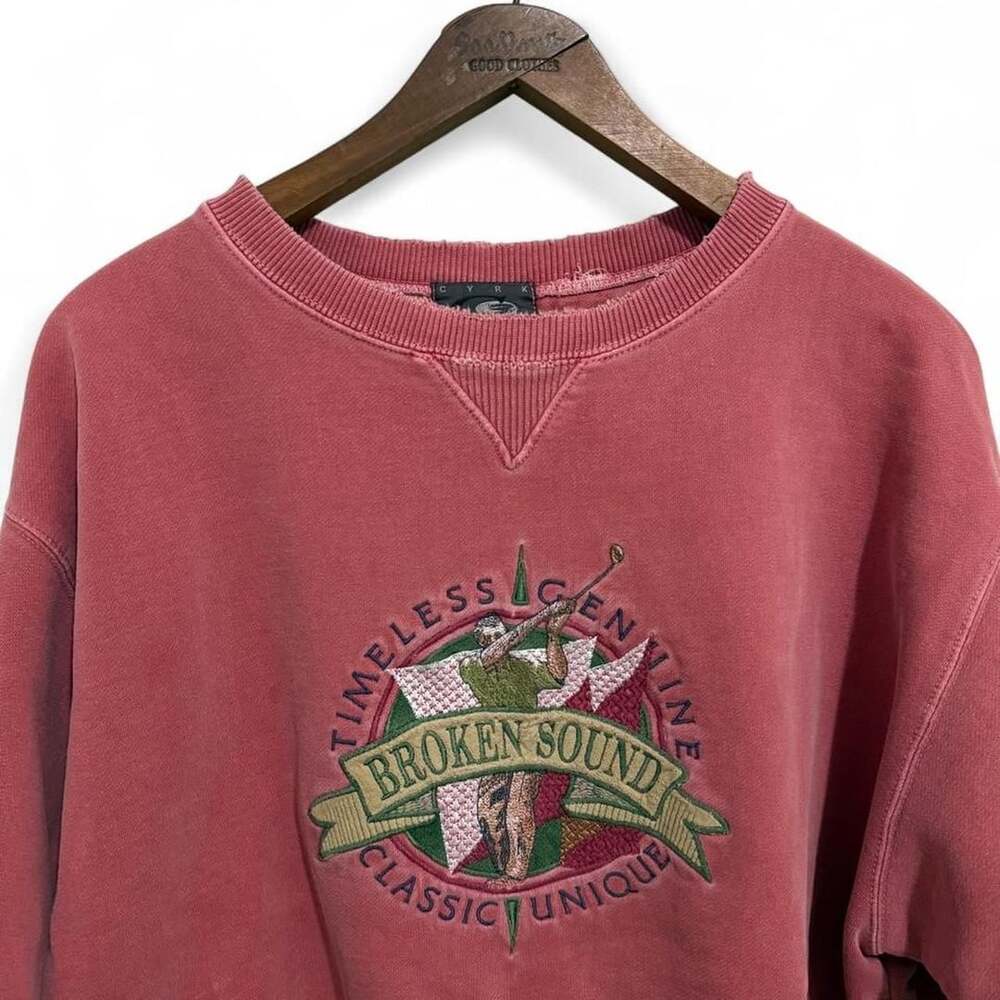 Cyrk Vintage Broken Sound Golf Embroidered Crewneck Sweatshirt